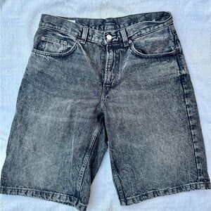 Zara Men's Washed Black Jean Shorts